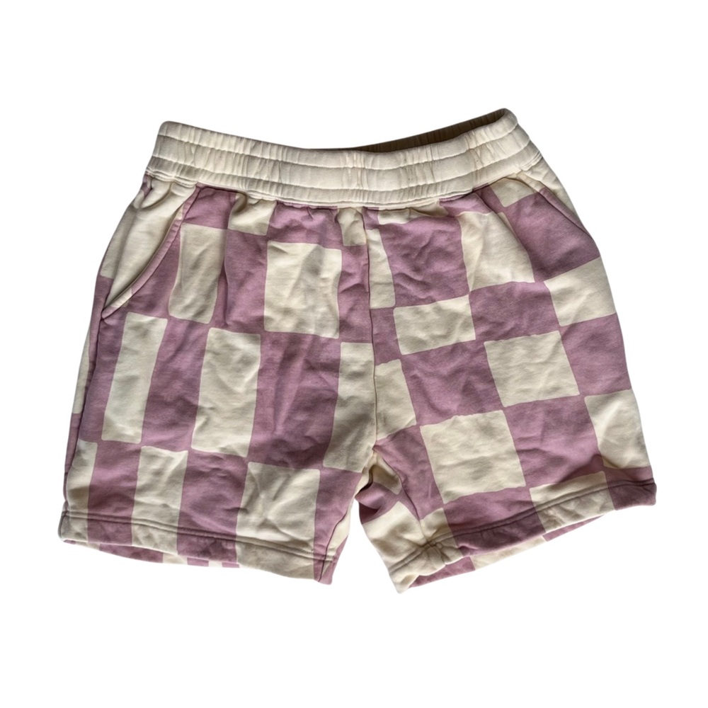 Pink & Off White Krost for Barneys NY Large Sweat Shorts